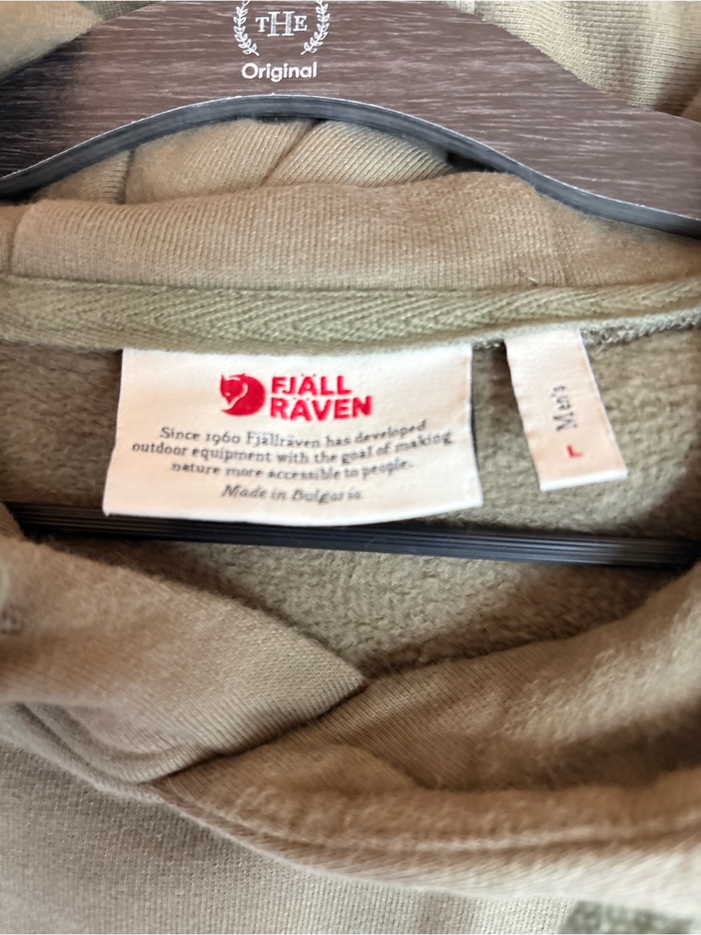 Fjall Raven Classic Hoodie Mens L Green Fleece Lined Long Sleeve Pullover - Picture 2 of 10